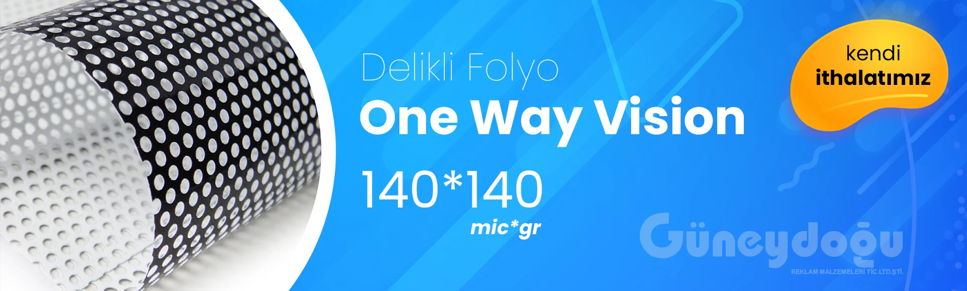 Delikli Folyo One Way Vision 140×140